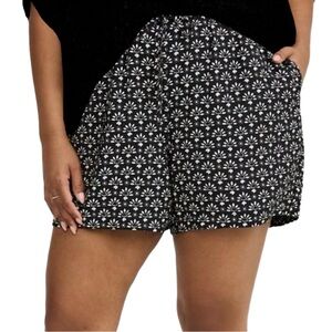 Torrid Floral High Waist Rayon Shorts
